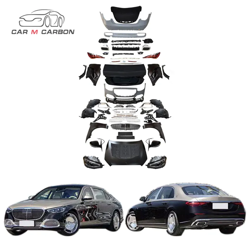 2009-2013Année W221 Mise à niveau W223 Kits de carrosserie S680 Pare-chocs de voiture Classe S S350 S550 S400 W221 Kit de carrosserie lifting ancien à nouveau avec lumière