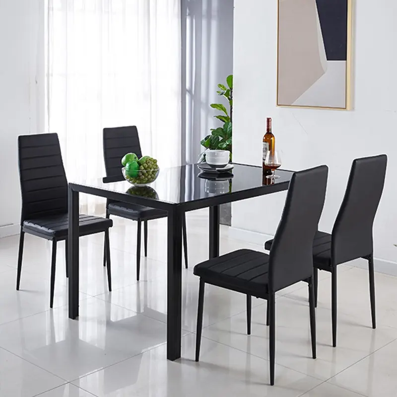 Tavolo da pranzo semplice stile nordico classico sedile da 4/6 moderno in fibra di vetro gamba in metallo e sedia imbottita tavolo da pranzo Se