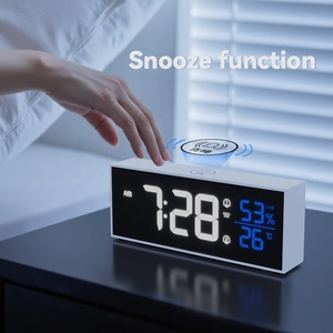 Multi-funzione LED Time Display orologio da tavolo, sveglia da tavolo, orologio digitale con temperatura e igrometro - Product Image 6