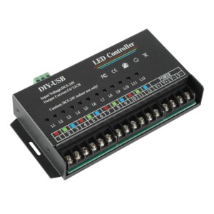 DC5-24V 5Ax12CH DIY usb'li şerit LED programlama denetleyici 12-Channel tek renk RGB şerit 60A için Dimmer LED şeritler