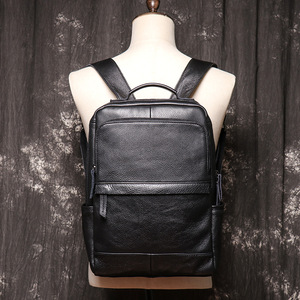Großhandels preis Echtes Leder Laptop Rucksack Rindsleder Leder Reise rucksack Vintage Men Designer Taschen