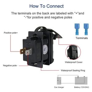 QC 3.0 USB ve tip C Rocker anahtarı tarzı şarj cihazı mavi voltmetre tekneler,, Polaris RZR 1000, ranger, mobil ev, RV, Can Am casus - Product Image 4