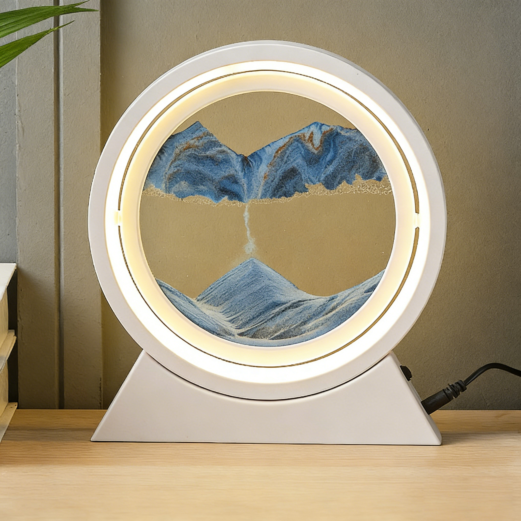 10 inch silver frame plastic-blue sand