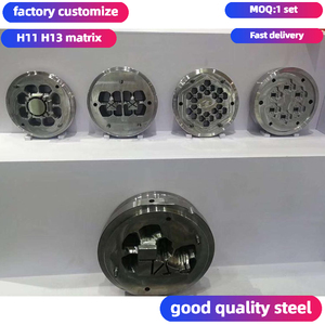 Factory Custom H13 Steel Multi-void <strong>Solid</strong> Hollow Extruded <strong>Mould</strong> Bolster matrix Aluminum Extrusion Die - Product Image 6
