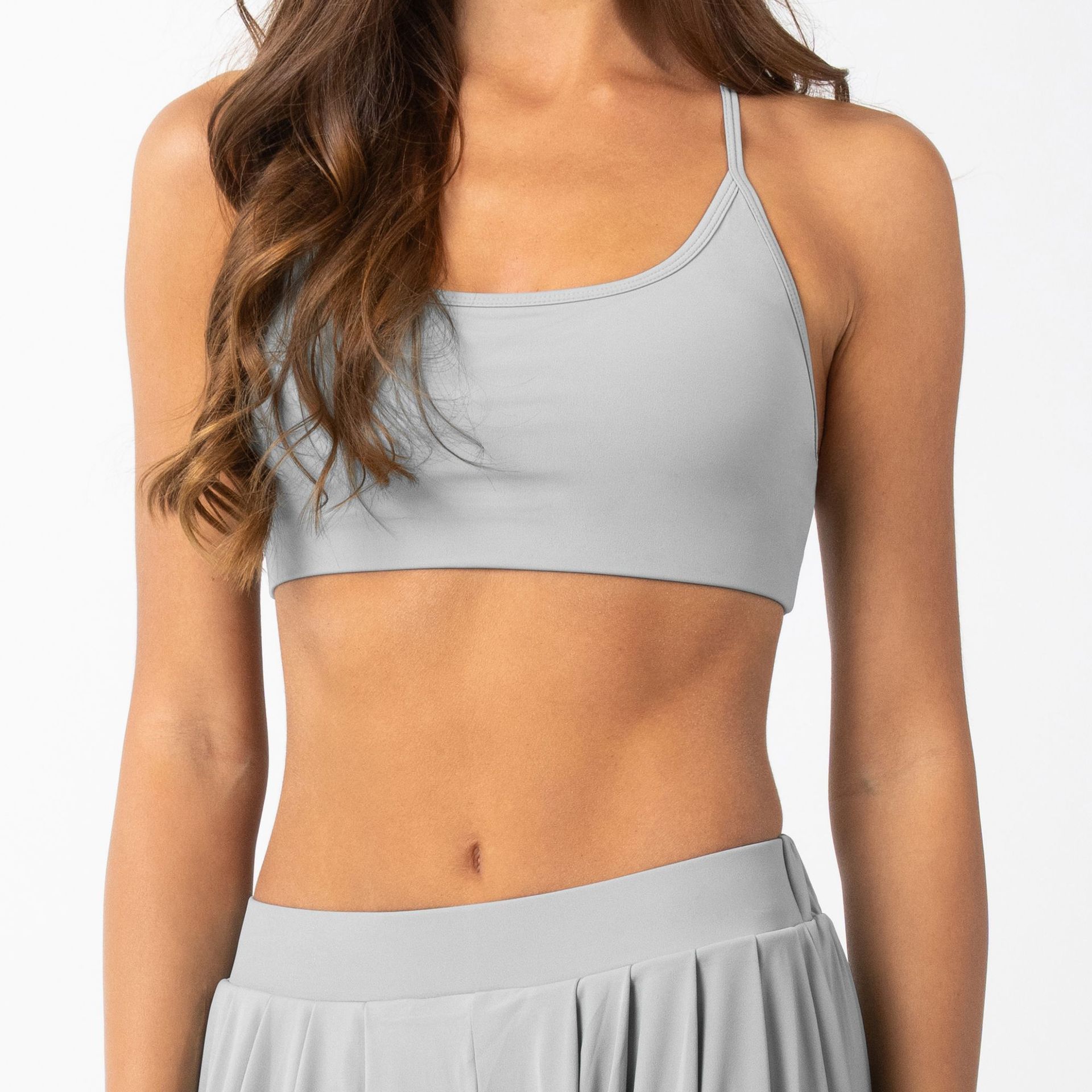 Pts2358-1b soutien-gorge à bretelles croisées gris extrême
