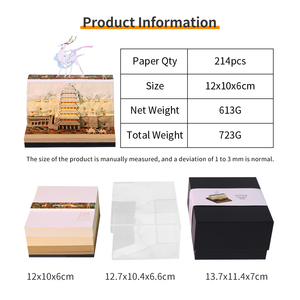 Cá nhân giấy nghệ thuật mô hình 3D Memo Pad tùy chỉnh in dính Lưu ý Du Lịch Thu hút quà lưu niệm Memo pad với đôi bên - Product Image 5