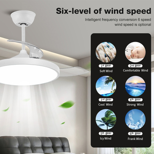 Di alta qualità di colore bianco nero grigio sala da pranzo invisibile telecomando Led Multi funzione luce del ventilatore - Product Image 2