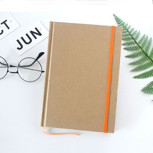 A5 <strong>Customized</strong> Student Vintage Kraft Paper HardCover Hardbound Thermal Binding Journal <strong>Notebook</strong> with <strong>Elastic</strong> <strong>Strap</strong> for School - Product Image 1