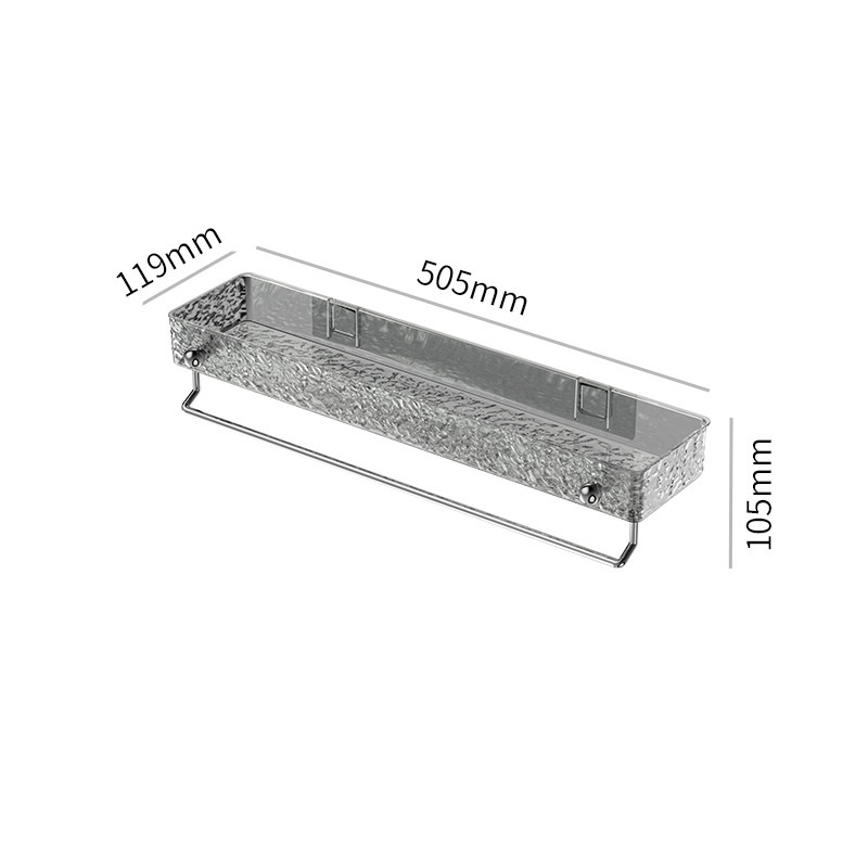 50CM - transparent silver large with towel rack