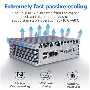 Aluminum Alloy Rail Fanless Industrial <strong>Computer</strong> Intel 10th Generation I2 25V 2.5G TPM2.0 Embedded Din Rail PC PC - Product Image 2