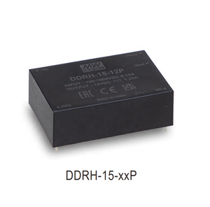Mean Well DDRH-15 10:1 Ultra-wide <strong>Input</strong> Range 4kVAC Isolation 5V 12V 15V 24V DC DC <strong>Converters</strong> with Multi Installation - Product Image 1