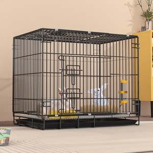 Cage pour animaux de compagnie pliable en fer, moderne, à bas prix, facile à nettoyer, pour lapins et chats, transport intérieur/extérieur, renforcée - Product Image 2