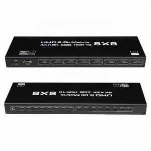 新着4KHDMIマトリックス8x88in 8 Out HDMI2.0b 4K60Hzスイッチスプリッターボックス (リモート付き) - Product Image 1