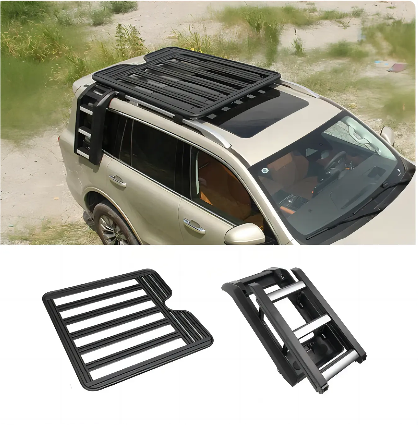 Pour la grande muraille GWM WEY TANK 500 réservoir 500 porte-bagages de toit de voiture échelle pliante plate-forme d'expansion accessoires de Modification de voiture