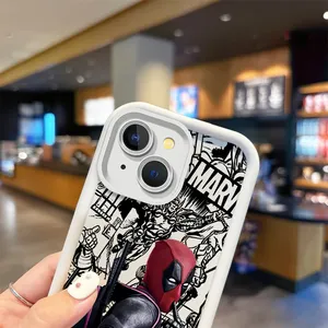 Marvel Deadpool telefon IPhone için kılıf 16 15 14 13 12 11 Pro Max 16 15 14 8 7 artı X XS Max 8 7 Funda darbeye koruyucu kapak - Product Image 5