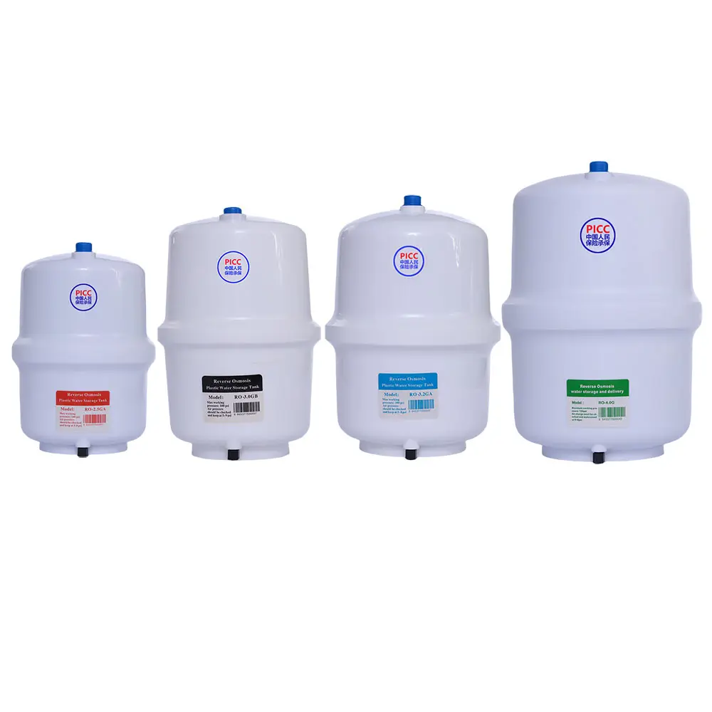 Réservoir de stockage de filtre à eau en plastique 4.0G pour système de purification d'eau RO à domicile