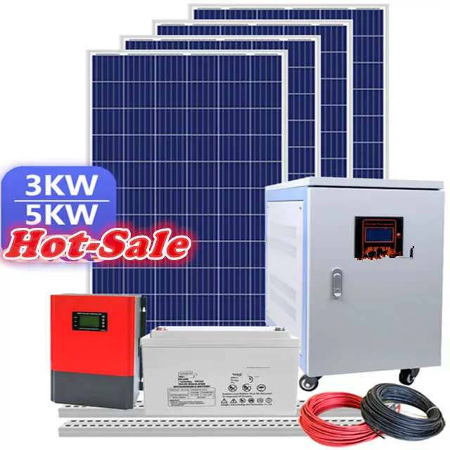 Tấm Pin Mặt Trời 5000W Hệ Thống 5kva Hoàn Thành Trang Chủ Hệ Thống Năng Lượng Mặt Trời Mini Giá Off Grid 5 Kilowatts