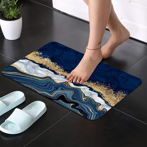 浴垫地毯颜色定制图案防滑快干超吸水软硅藻泥浴室地毯地垫 - Product Image 1