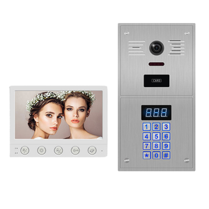 Sistema de intercomunicación de videoportero con cable de 2 unidades, Monitor de desbloqueo remoto, visión nocturna impermeable, construcción de Metal para exteriores Tuya