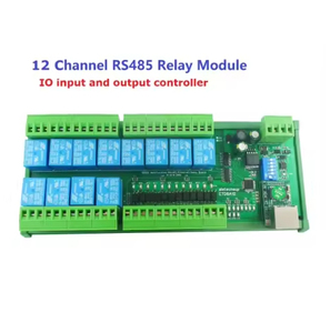 Módulo de controlador de red UART Ethernet RS485 relé TCP/IP 12CH DC 12V 24V Modbus RTU Placa de interruptor para Motor PLC PTZ - Product Image 6