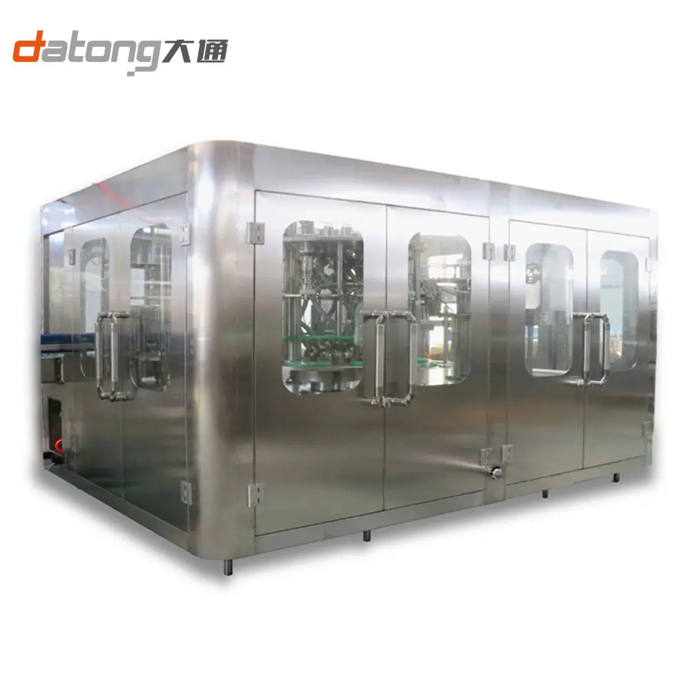 Máquina automática para processamento de água mineral pura, 500ml, 1l, 1,5l, 2l, 3l, 5l, e engarrafamento