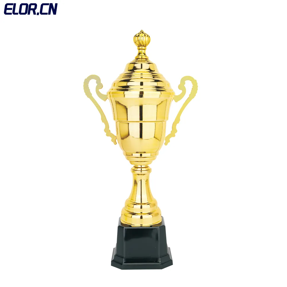 Elor Trofeeën Fabrikant Fabriek Custom Metal Kampioenen League Voetbaltrofee Beker Voetbal Basketbal Badminton Trofee Award