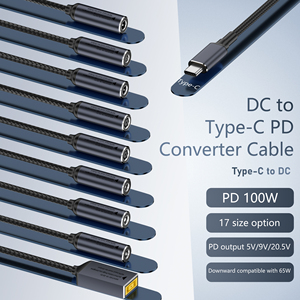 Cable DC 20V 4,0*1,7mm Jack entrada a salida tipo C Cable de carga de toma de corriente en ángulo de 90 grados 100W PD9V 5V 20,5 V - Product Image 3