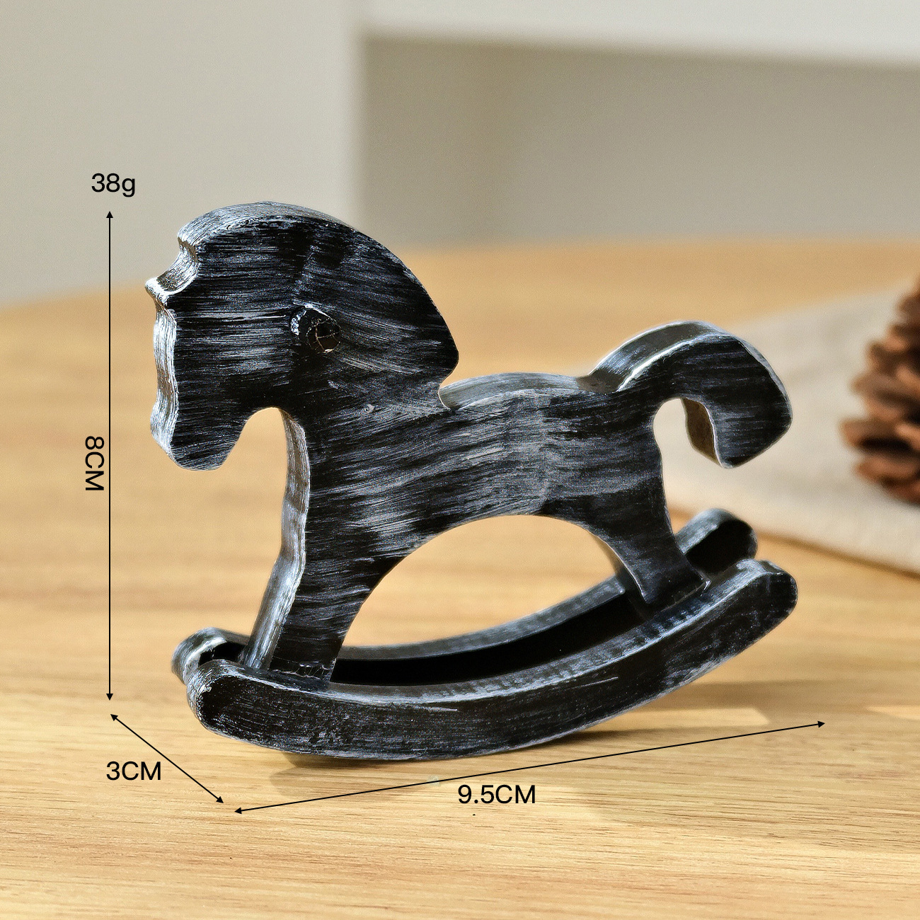 Black rocking horse