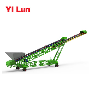 Sistema de control de inteligencia, máquina transportadora de cinta de goma con rodillo de acero móvil para carga de camiones, descarga/Mina/industria alimentaria