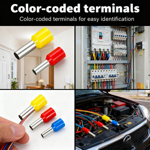 1800 cái/hộp E ống loại Brass lạnh Uốn Tóc bồng thiết bị đầu cuối Temu/Ebay Hot Bán cho Wire & <span class=keywords><strong>Copper</strong></span> thiết bị đầu cuối kết nối - Product Image 5