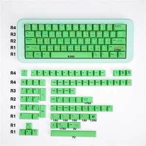 Green <strong>Programmer</strong> Theme PBT Keycaps 140 Keys DYE-SUB Cherry Profile Keycap for Cherry MX Switch 61/64 <strong>Mechanical</strong> <strong>Keyboard</strong> - Product Image 2