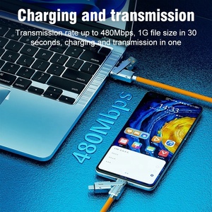 PD 4 in 1 120W USB Cable Type C to C Charging Cable Laptop Silicone Cord Fast Charging Wire for Xiaomi Data Charging Cable - Product Image 2