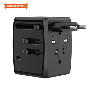 世界旅行适配器，带2个USB + 2个Type-C国际一体化全球通用，带Usb和c型美国/欧盟/英国/非盟 - Product Image 4