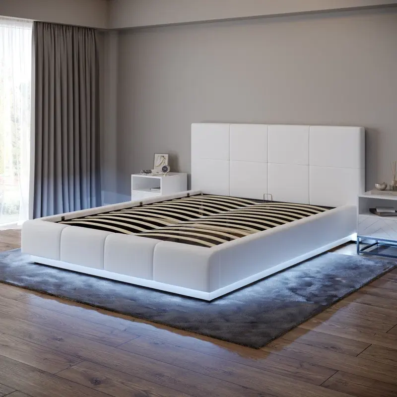 Xluve design-muebles de dormitorio tapizados de tamaño king, juego de muebles de dormitorio con almacenamiento
