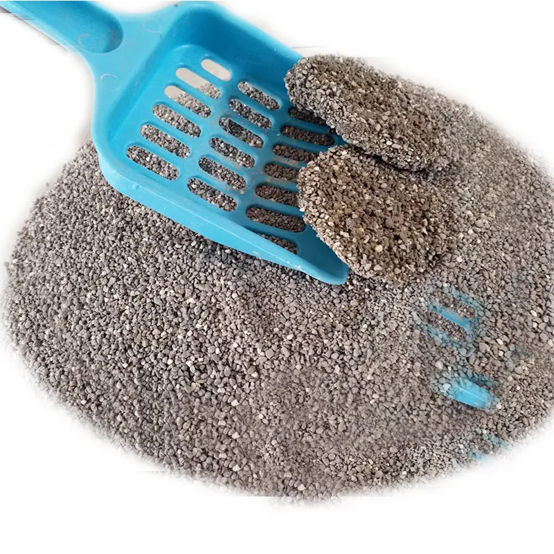 Bentonite-productos de limpieza y aseo para gatos, bolsa tejida para TV, supermercado, color azul, 25-35 días, 0,5-2,0mm