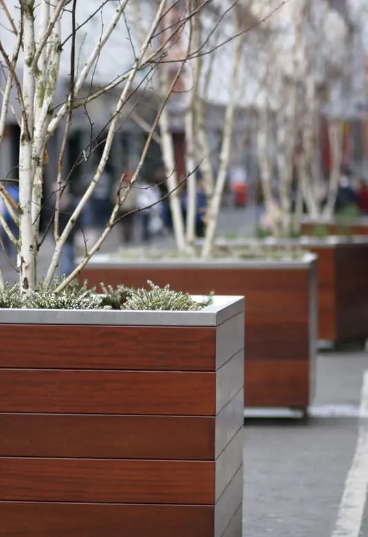 Hot sale wholesale giant garden outside large plant containers wooden flower pots supplies
