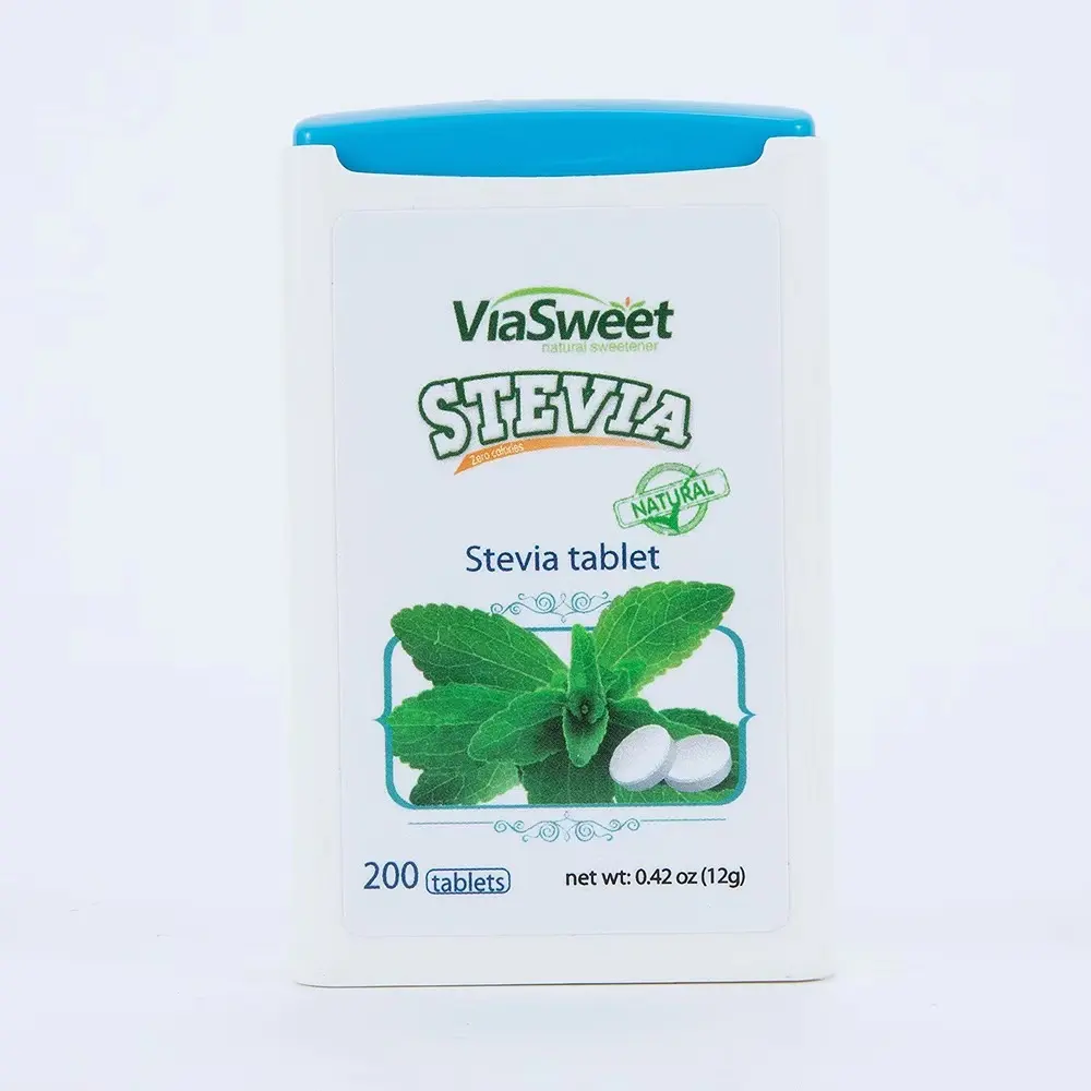 Vendita calda Stevia tablet dolcificante OEM stevia tabs 200 compresse in dispenser per la dieta cheto