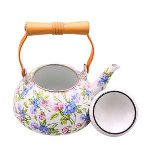 批发定制时尚搪瓷水壶和茶壶高品质金属玻璃，带吹口哨功能，适合家庭使用 - Product Image 4