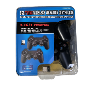 HiCyber 2.4G Dual Wireless <strong>USB</strong> Gamepad Dual Vibration Joystick for TV <strong>Computer</strong> &amp; Console Gaming DUAL <strong>GAMES</strong> on DOUBLE <strong>CONTROLLERS</strong> - Product Image 1