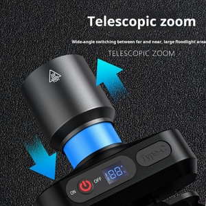 Đèn pha LED thu phóng siêu sáng xinsite có thể sạc lại và di động chống nước với màn hình pin xoay - Product Image 3