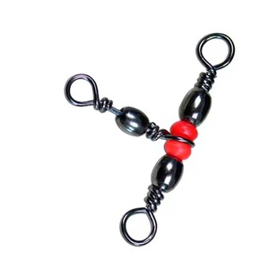 高品質銅バレルトリプルスイベルスナップフィッシングコネクタ塩水淡水タックル海釣り用ギアアクセサリー - Product Image 1