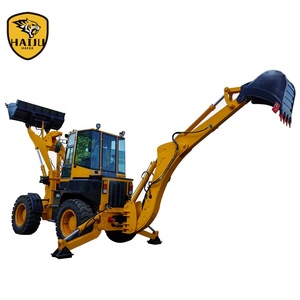 HAIJU Newest Yellow Backhoe Loader WZ40-30 Hydraulic Multi <strong>Functional</strong> Front Loader Backhoe Digger 4x4WD With Factory Price - Product Image 2