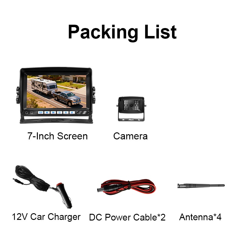 Moniteur sans fil 7 pouces + 1 caméra