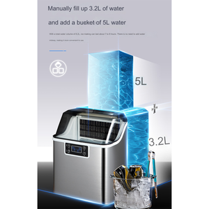 35KGS <strong>Ice</strong> Maker Machine Smart Auto Water Filling 150W 3.2L LED <strong>Display</strong> Screen Auto Self Cleaning Small <strong>Ice</strong> <strong>Cube</strong> Maker Machine