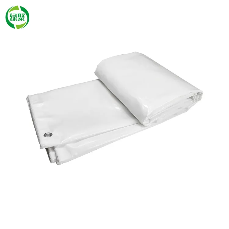 Lvju Vlamvertragende Wit Zeildoek Waterdicht Cover Heavy Duty Wit Tarp Voor Verkoop