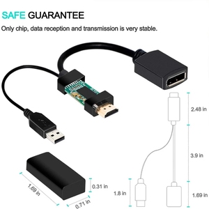 4K60Hz Active <strong>HDMI</strong> 2.0 Male to <strong>DisplayPort</strong> 1.2 Female Converter <strong>HDMI</strong> <strong>Output</strong> to DP <strong>Input</strong> Adapter for PS4/5 Mac <strong>Mini</strong>