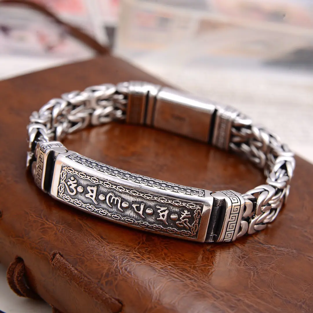 OEM Custom Fashion Best Gift Pixiu Tai 63g bracciale in argento Sterling 925 per uomo