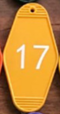orange 17 with keyring