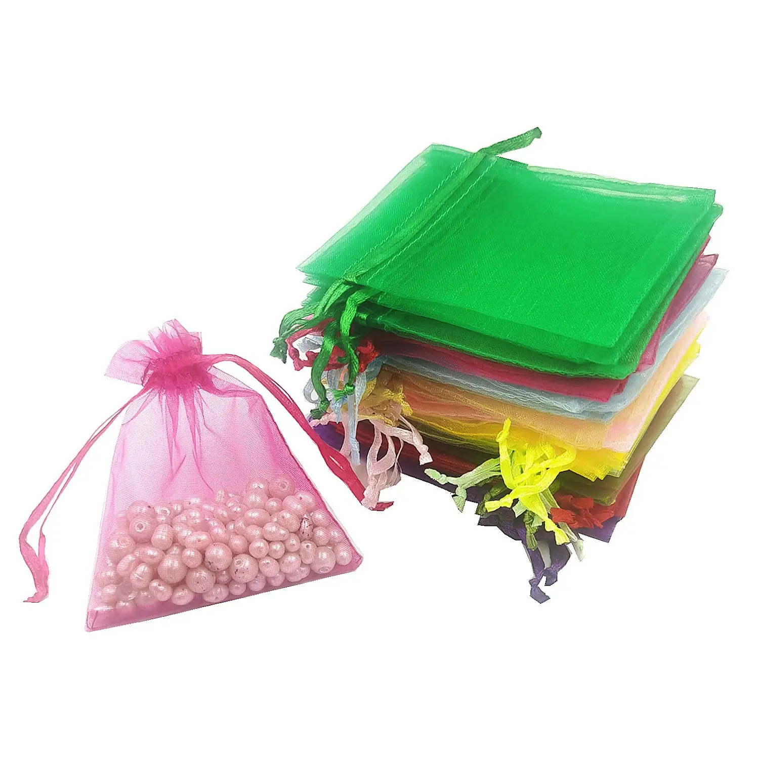 Organza Taschen Geschenk beutel Mesh Bag gemischte Farben 5x7cm, 7x9cm, 9x12 cm, 10x15 cnm, 13x18 cm, 15x20cm 20x30mm