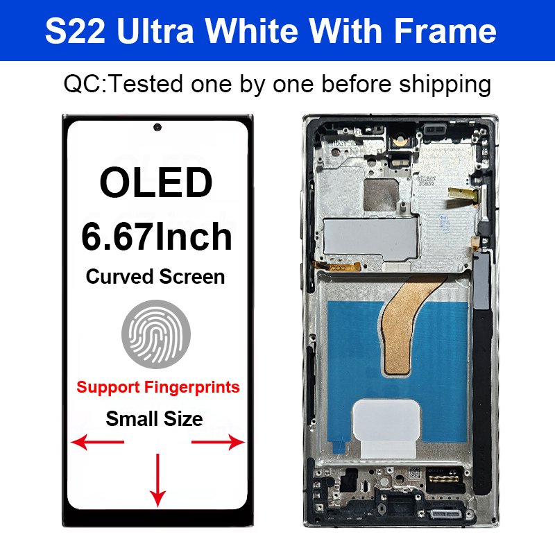 OLED.6.67 "สีขาวพร้อมกรอบ